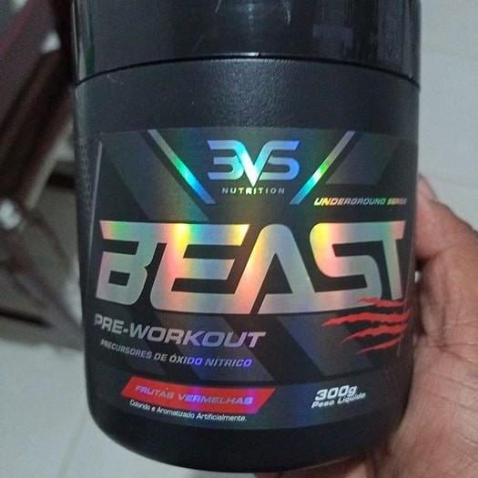 Pré-Treino Beast 300g – 3VS Nutrition – Ultra concentrado – Promove vasodilatação, recuperação energética, aumento de óxido nítrico, desintoxicação e melhora de concentração e foco (Uva) na Amazon