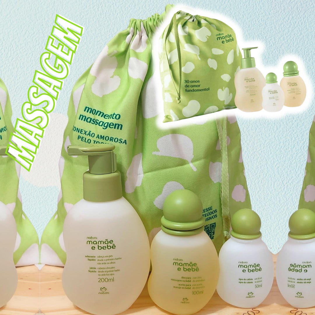Presente Natura Mamãe e Bebê Momento Massagem na Natura