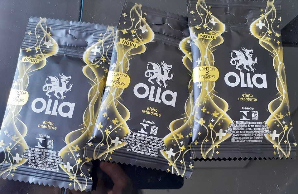 Preservativo Prolong com 3 Unidades, Olla, Branco na Amazon