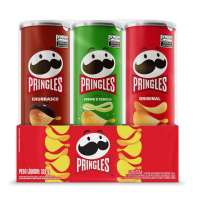 Pringles Pack Promo Salgadinho De Batata Frita 3 Sabores - Original, Creme E Cebola E Churrasco na Amazon