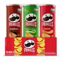 Pringles Pack Promo Salgadinho De Batata Frita 3 Sabores - Original, Creme E Cebola E Churrasco na Amazon