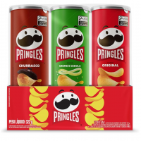 Pringles Pack Promo Salgadinho De Batata Frita 3 Sabores - Original, Creme E Cebola E Churrasco na Amazon