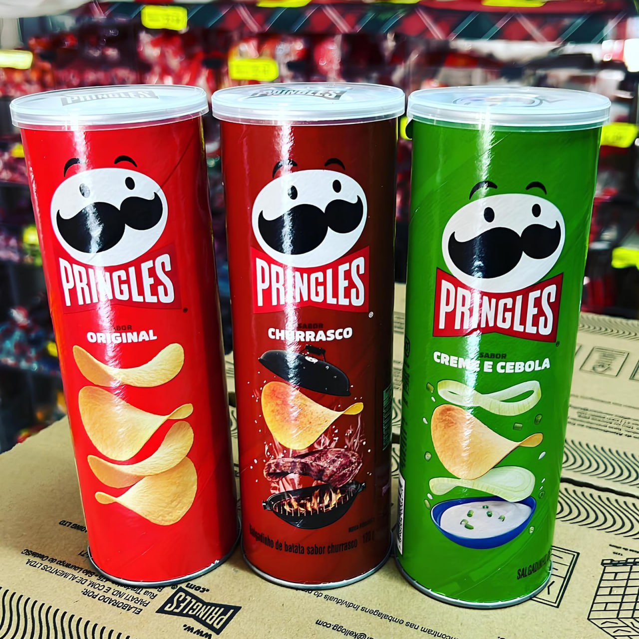 Pringles Pack Promo Salgadinho de Batata Frita 3 Sabores – Original, Creme e Cebola e Churrasco na Amazon
