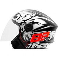 Pro Tork Capacete New Liberty Three Gp 88 Brilhante Tam. 60 Preto na Amazon