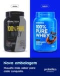 Probiótica 100% Pure Whey Nova Fórmula – 900G Chocolate (Embalagem pode variar) na Amazon