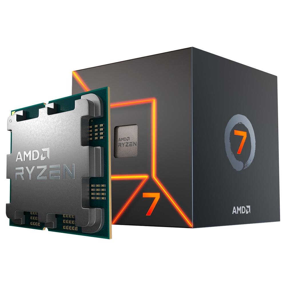 Processador AMD Ryzen 7 7700, 5.3GHz Max Turbo, Cache 40MB, AM5, 8 Núcleos, Vídeo Integrado – 100-100000592BOX na KaBuM!