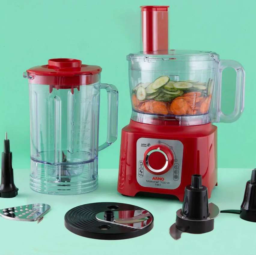 Processador de Alimentos Multichef 7 em 1, Arno, Vermelho, 220V na Amazon