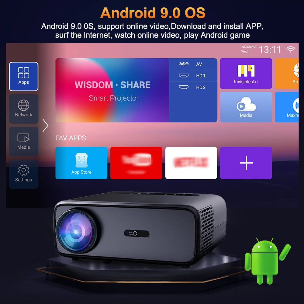 Projetor ThundeaL TD97 Pro, 1080P, 2K, Vídeo 4K, WiFi, 6, 8200 Lumens, Android na Aliexpress