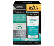 Promopack Compre NEUTROGENA SUN FRESH® Derm Care FPS 70 SEM COR e ganhe Gel de Limpeza NEUTROGENA PURIFIED SKIN® 60g na Amazon