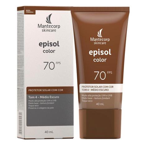 Protetor Solar com Cor FPS 70 Mantecorp Skincare Episol – 40ml na Magazine Luiza