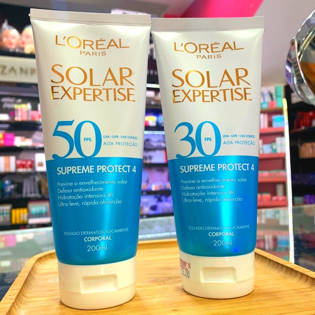 Protetor Solar Corporal L’Oréal Paris Solar Expertise FPS 50 200ml – Previne o Envelhecimento Solar, Textura Ultra-leve, Hidrata e Protege a pele na Amazon