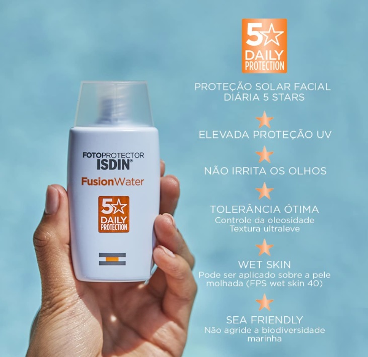 Protetor Solar Facial Isdin Fotop Fusion Water – 50ml na Magazine Luiza
