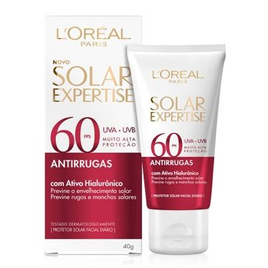 Protetor Solar Facial Loréal Solar Expertise Antirrugas FPS 60 40g na Drogaria Venancio