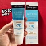 Protetor Solar Facial Neutrogena Sun Fresh Hydro Boost Cor 2.0 FPS 70 40mL na Amazon