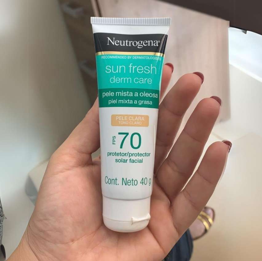 Protetor Solar Facial Para Pele Oleosa NEUTROGENA SUN FRESH® Derm Care Pele Clara FPS 70, 40g na Amazon
