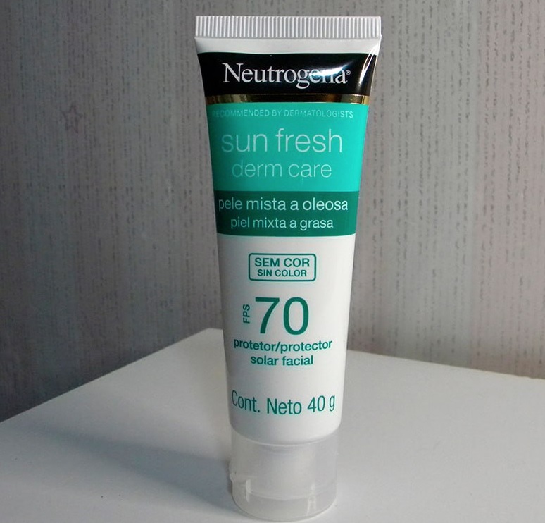 Protetor Solar Facial Para Pele Oleosa NEUTROGENA SUN FRESH Derm Care Sem Cor FPS 70, 40g na Amazon