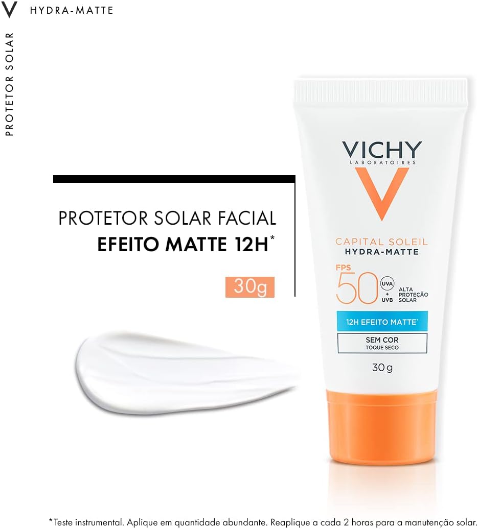 Protetor Solar Facial Vichy Capital Soleil Hydra-Matte FPS50-30g na Amazon