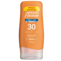 Protetor Solar FPS 30 Cenoura E Bronze 110ml E, Cenoura E Bronze na Amazon