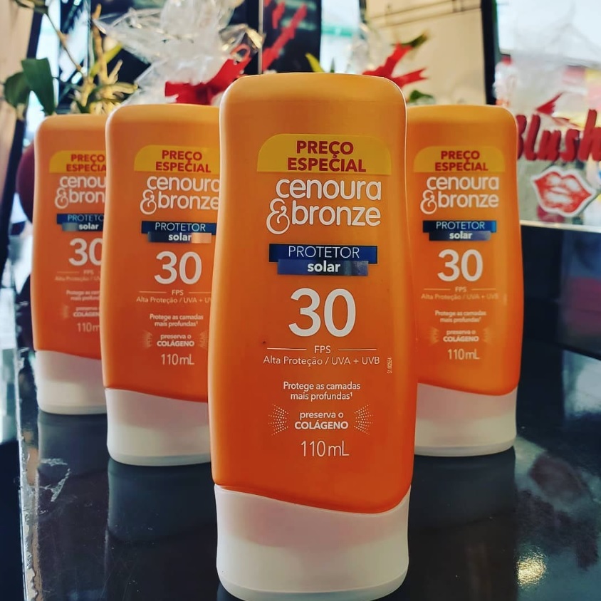 Protetor Solar FPS 30 Cenoura e Bronze 110ml E, Cenoura e Bronze na Amazon
