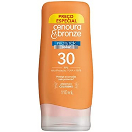 Protetor Solar FPS 30 Cenoura e Bronze 110ml na Amazon