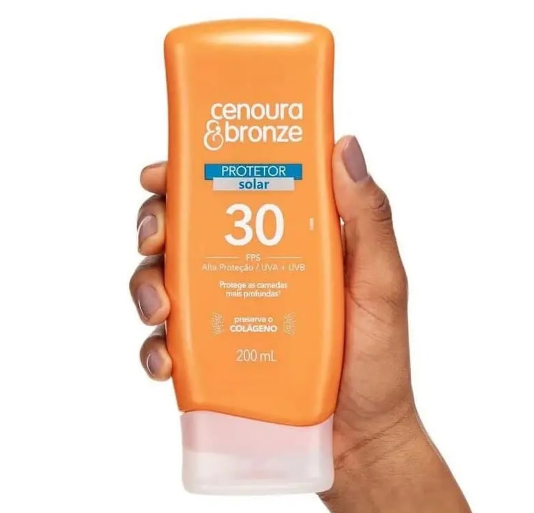 Protetor Solar Fps30 200ml, Cenoura e Bronze na Amazon