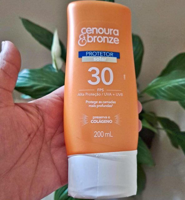 Protetor Solar Fps30 200ml, Cenoura e Bronze na Amazon