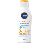 Protetor Solar Kids & Babies Pele Sensível FPS 60, NIVEA SUN – 125ml na Amazon