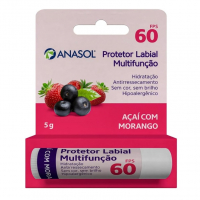 Protetor Solar Labial FPS 60 Açaí Com Morango 5g - Anasol na Amazon