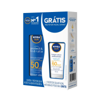 Protetor Solar Nivea Protect & Hidrata Fps50 200ml + Protetor Solar Nivea Facial Antissinais Fps60 50ml na Pague Menos
