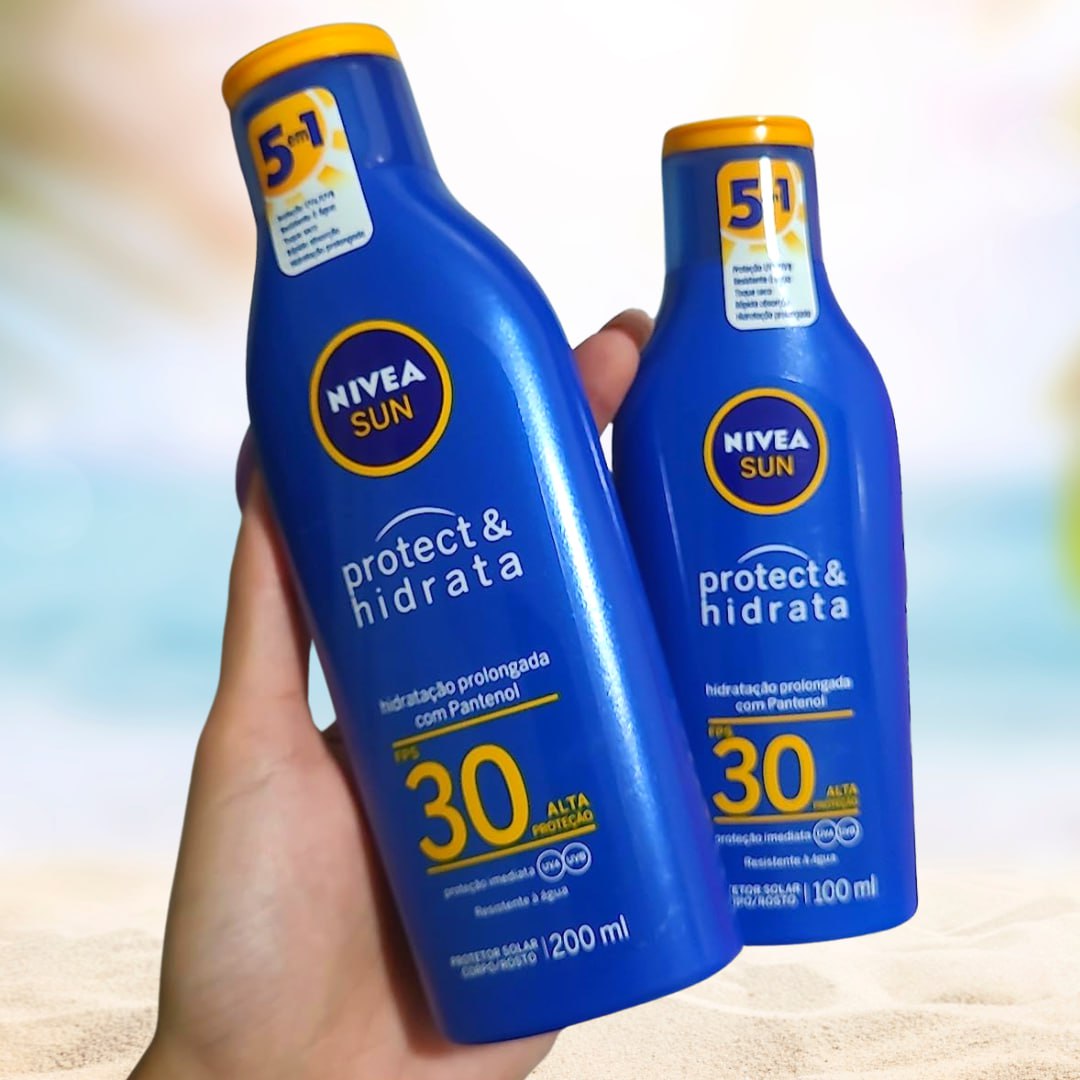 Protetor Solar Nivea Sun FPS 30 200ml + Protetor Solar Nivea Sun FPS 30 100ml na Amazon