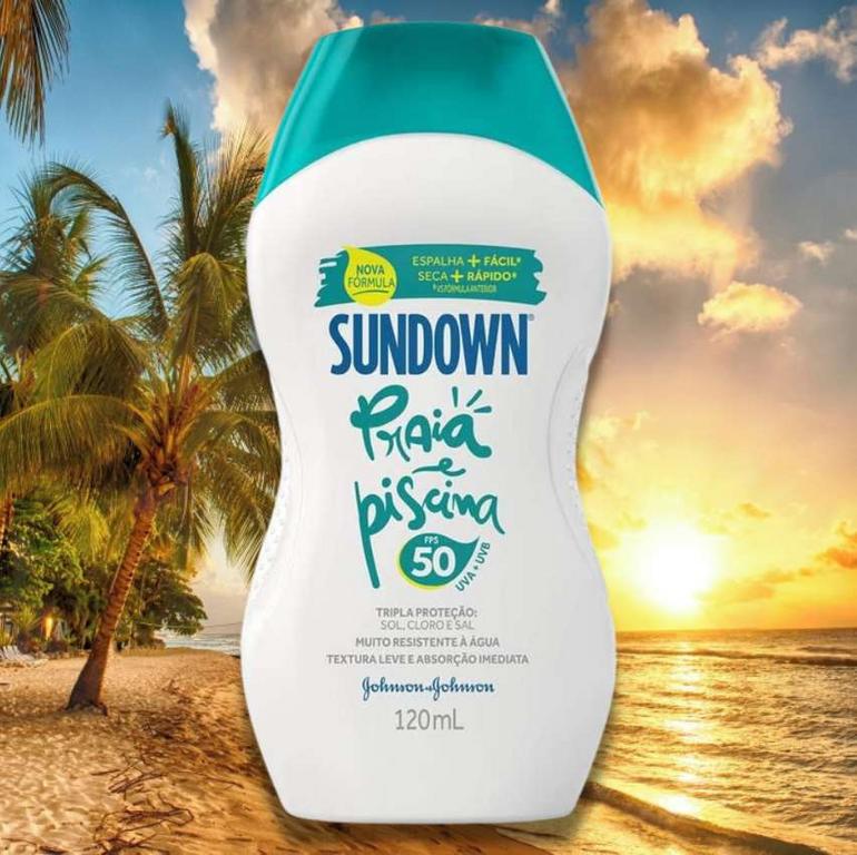 Protetor Solar Praia e Piscina Sundown FPS 50 120 ml, Johnson’s na Amazon