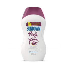 Protetor Solar Sundown Praia e Piscina FPS 70 Loção 120ml na Drogaria Araujo