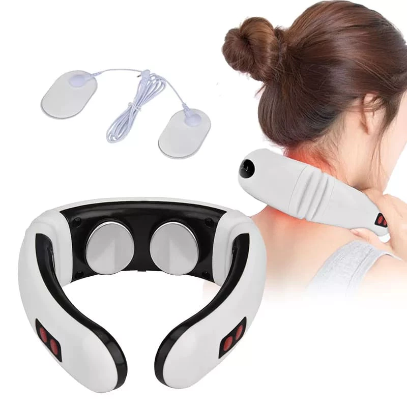 Pulseto Massageador Elétrico Recarregável Pescoço Fisioterapia Pulso Elétricos Alivia Dores Relaxamento na Shopee