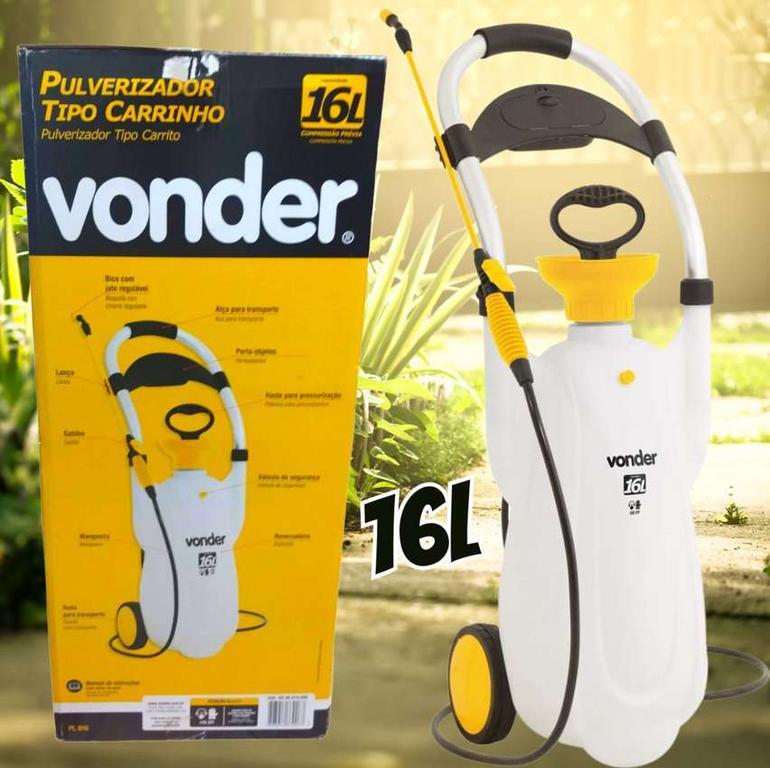 Pulverizador Agrícola Tipo Carrinho Vonder 16 Litros na Amazon