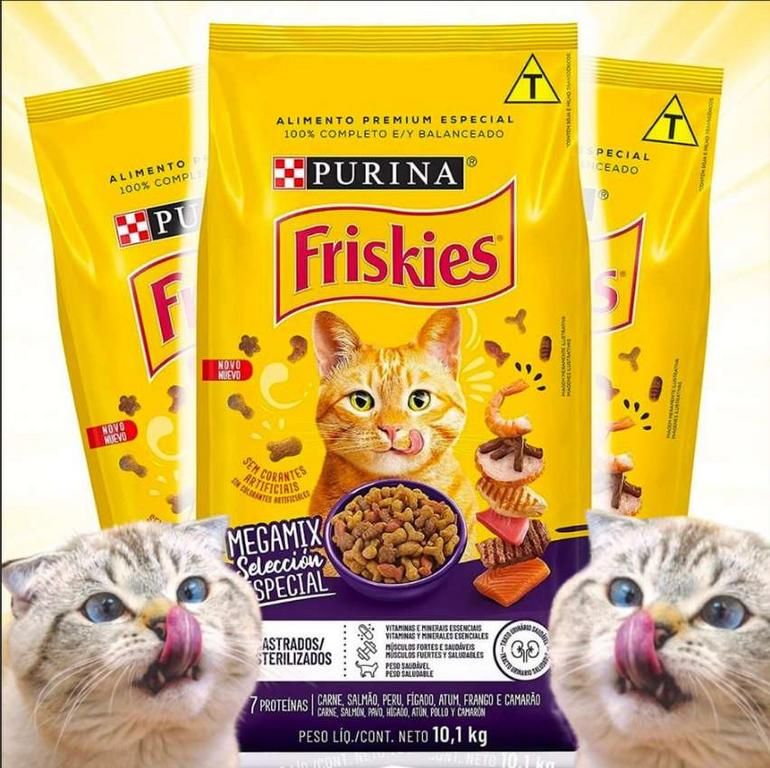 Purina Friskies Ração Gatos Adultos Friskies Megamix 1Kg na Amazon