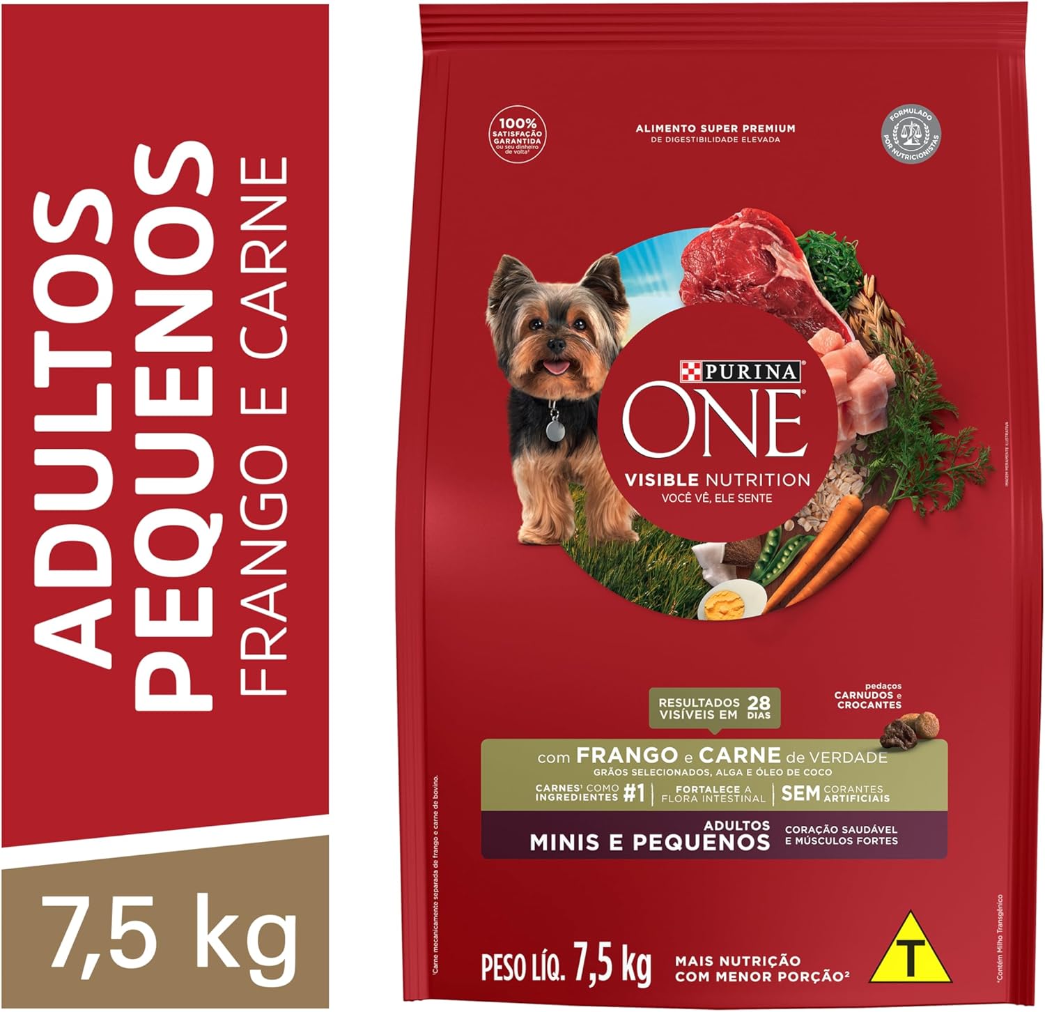 Purina ONE Ração para cães Adultos Minis e Pequenos – Frango & Carne 7,5kg na Amazon