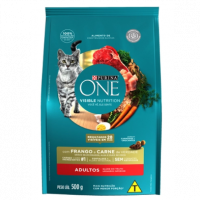 Purina One Visible Frango E Carne Gatos Adultos 500g na Americanas