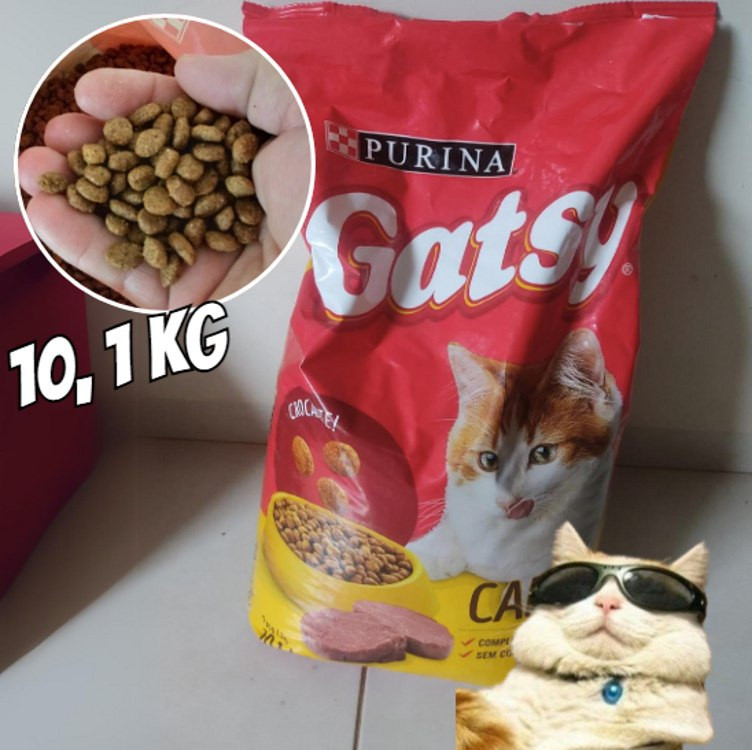 Purina Ração Gatos Adultos Gatsy Carne 10 1Kg na Amazon