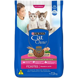 Purina Ração Gatos Filhotes Cat Chow Frango e Leite 7,5kgs - Todos os Tamanhos na Amazon