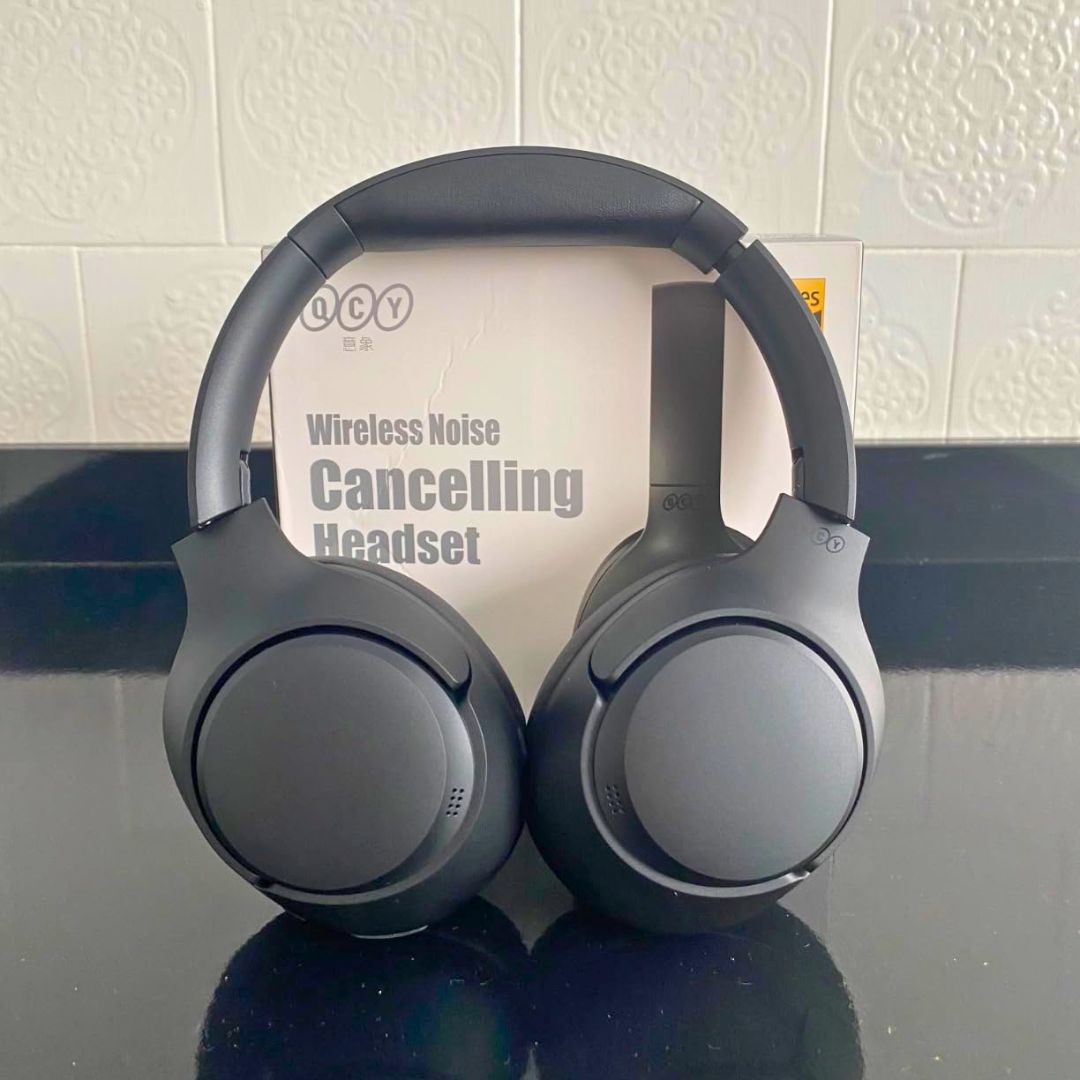 QCY-H3 ANC Auscultadores sem fios, Bluetooth 5.4, Hi-Res Audio, Over Ear Headset, híbrido Active Cancelamento de Ruído, Auscultadores, 60H, 43dB na Aliexpress