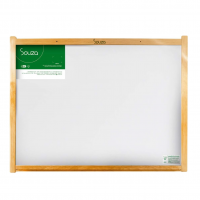 Quadro Branco Standard, Souza & Cia, Moldura De Madeira, 60x40 na Amazon