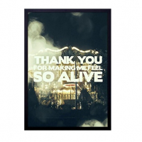 Quadro Decorativo Frase Thank You For Making Me Feel So Alive Decore Pronto Multicor 54x74 Cm na Amazon