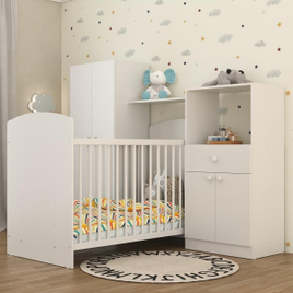 Quarto de Bebê Completo com Berço Guarda-roupa e Cômoda Multimóveis na Casas Bahia