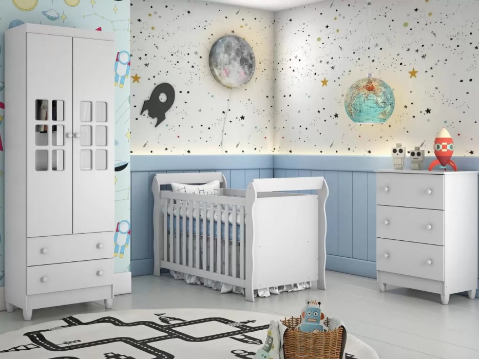 Quarto de Bebê Completo com Berço + Guarda-Roupa – e Cômoda Carolina Baby Maria na Magazine Luiza