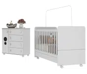 Quarto Infantil com Berço e Cômoda Pimpolho Multimóveis Branco na Amazon