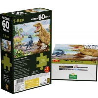 Quebra-cabeça Cartonado, T-Rex 60 Peças, Grow na Amazon