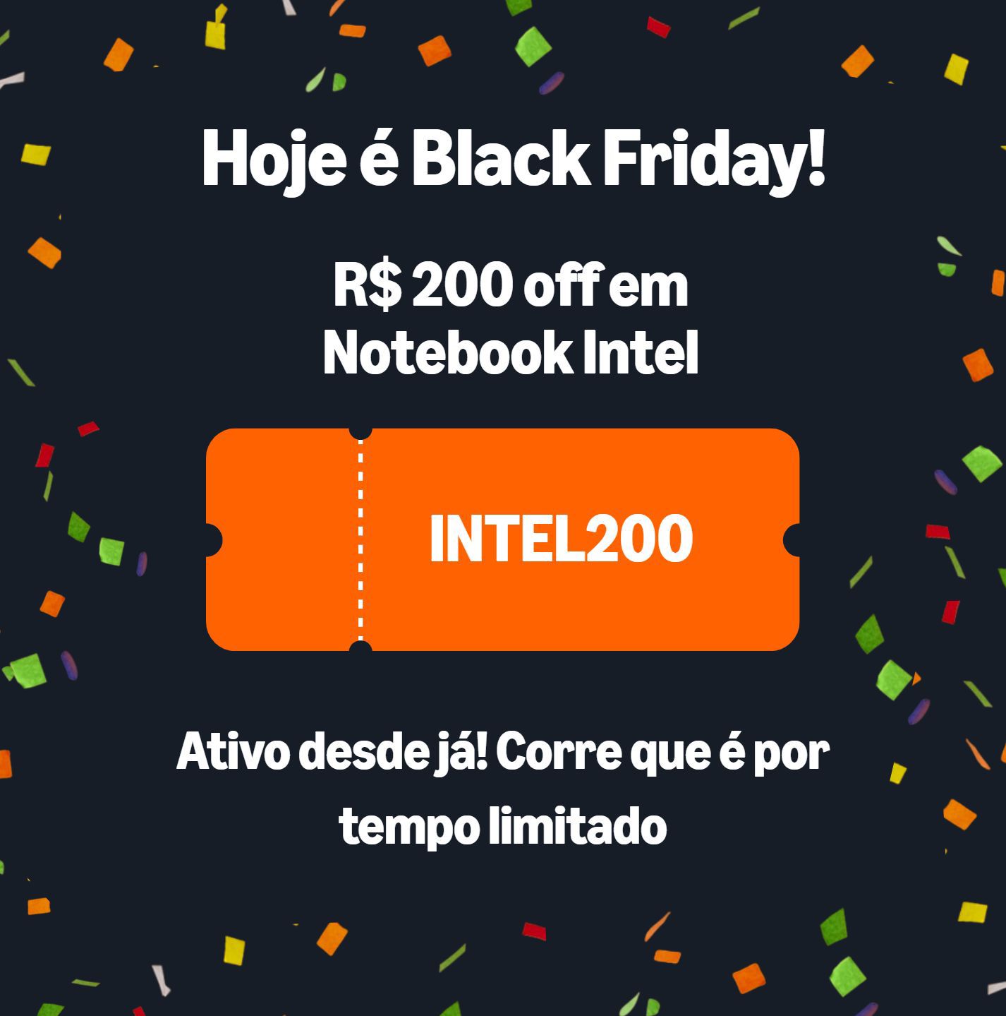R$ 200 off em Notebooks Intel na Amazon na Amazon