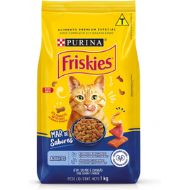 Ração Friskies Petiscos do Mar para Gatos Adultos Sabor Peixe e Frutos do Mar 1kg - Purina na Amazon