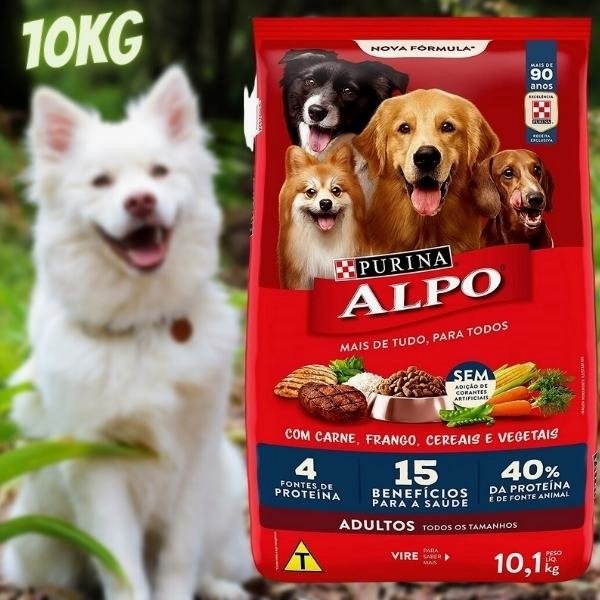 Ração para Cachorro Alpo Receitas Caseiras Adulto – Carne Grelhada com Vegetais 10,1kg na Magazine Luiza