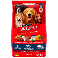 Ração Para Cães Purina Alpo Adultos Carne, Frango, Cereais E Vegetais 10,1kg na Extra